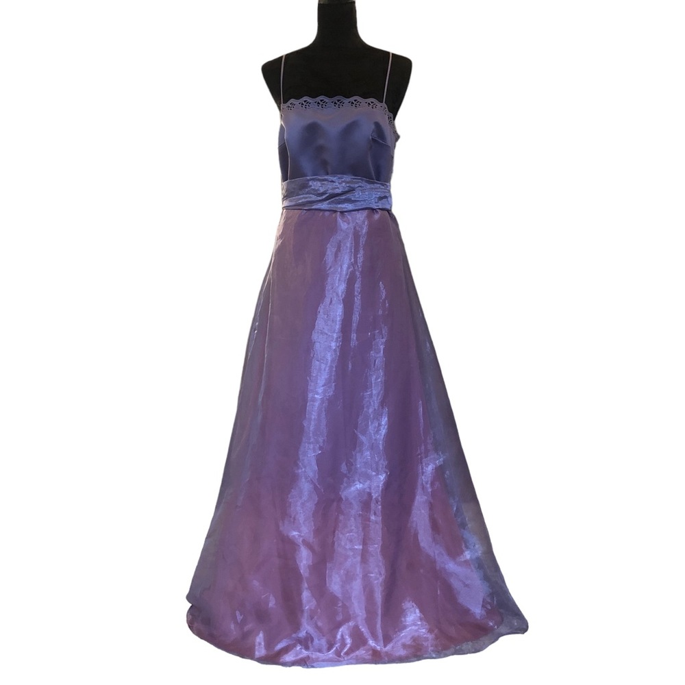 Purple Taffeta Mixed Media Formal Gown size 11/12